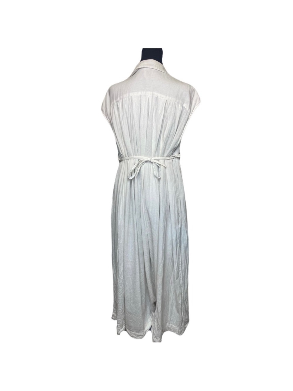 Free People All Occasions Shirt Dress WHITE/CREAM Midi Dress with Cap Sleeves XS - Picture 5 of 10